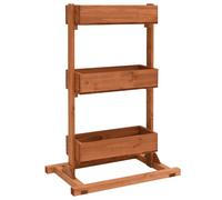 vidaXL Firwood Planter Plant Rack Wooden Flower Stand Storage Shelf Pot Holder