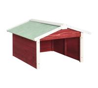 vidaXL Firwood Robotic Lawn Mower Garage Red and White Garden Mower House