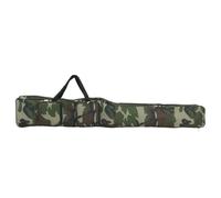 vidaXL Fishing Rod Bag - Green Camouflage Pole Carrier - 160cm - Oxford Fabric with PVC Coating - Adjustable Shoulder Strap and Ample Storage