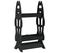 vidaXL Fishing Rod Rack for 16 Rods Fishing Rod Holder Pole Holder Rack Black