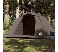 vidaXL Fishing Tent 4-Person Brown Quick Release