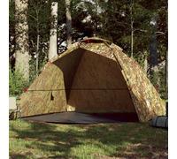 vidaXL Fishing Tent 4-Person Camouflage Quick Release