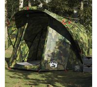 vidaXL Fishing Tent 4-Person Camouflage Waterproof