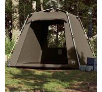 vidaXL Fishing Tent 4-Person Olive Green Quick Release