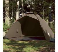 (Olive green) vidaXL Fishing Tent 4-Person Lightweight Camping Tent Camouflage Quick Release