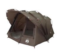 vidaXL Fishing Tent 5-Person Brown Waterproof - Polyester PU Coating, Wind Resistant, Lightweight, Easy Setup, with Storage Pocket