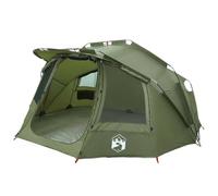 vidaXL Fishing Tent 5-Person Olive Green Waterproof