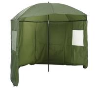 vidaXL Fishing Umbrella Yellow Army 300 x 240 cm Oxford Polyester, Modern, Durable, UV-Resistant Fishing Umbrella, Adjustable Outdoor Shade, Portable Garden Canopy, Weatherproof Sun Protection