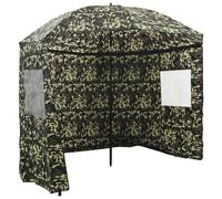 vidaXL Fishing Umbrella Camouflage 220 x 193 cm Oxford Polyester