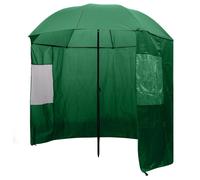 vidaXL Fishing Umbrella 240x210 cm - Outdoor Angling Canopy | Waterproof and UV Resistant | Portable and Lightweight | Dark Green Color | Sturdy Steel Frame | Easy Assembly