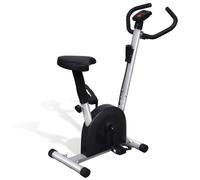 Fitness Exercise Bike with Seat Portable Fitness Bicycle Black/White vidaXL
