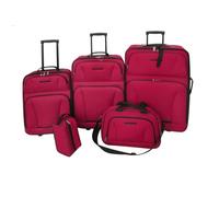 vidaXL Five Piece Travel Luggage Set Red