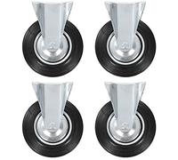 vidaXL 4x Fixed Casters Heavy Duty Wheels Trolley Furniture Handing Tool Accessory Equipment 180kg 200mm