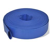 vidaXL Flat Hose 50m 2" PVC Water Delivery Farm Pump Reel Tubing Pipe Fitting