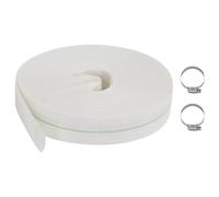 Flat Hose 25 mm x 50 m White PE/Polyester Reinforced Lay-Flat 8 bar 24 bar Clamp