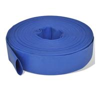 vidaXL Flat Hose 50m 2" PVC Water Delivery Farm Pump Reel Tubing Pipe Fitting