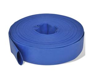 vidaXL Flat Hose 50m 2" PVC Water Delivery Farm Pump Reel Tubing Pipe Fitting