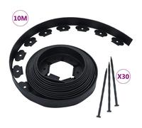 vidaXL Flexible Lawn Edging with 30 Pegs 10 m 5 cm NEW