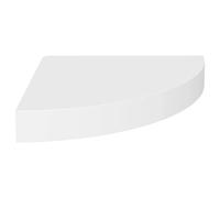 vidaXL Floating Corner Shelf Display Storage Hanging Picture Rack Bookcase Shelving Living Room Bedroom Home Office White 25x25x3.8 cm MDF