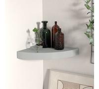 vidaXL Floating Corner Shelf Grey 25x25x3.8 cm MDF Display Hanging Rack Home