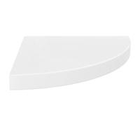 vidaXL Floating Corner Shelf High Gloss White 35x35x3.8 cm MDF Hanging Rack
