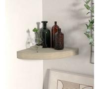 vidaXL Floating Corner Shelf Oak 25x25x3.8 cm MDF Display Hanging Rack Home