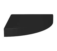 Vidaxl Floating Corner Shelf Black 25X25X3.8 Cm Mdf, Black