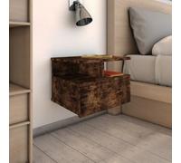 Vidaxl Floating Nightstand 2 Pcs Smoked Oak 40X31X27 Cm Engineered Wood, Brown