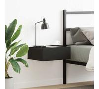 Vidaxl Floating Nightstand Black 40X30X15 Cm Engineered Wood