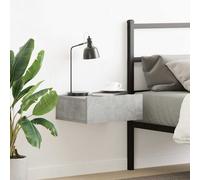 vidaXL Floating Nightstand Concrete Grey 40x30x15 cm Engineered Wood