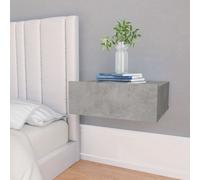 vidaXL Floating Nightstand Concrete Grey Engineered Wood Wall-mounted Table