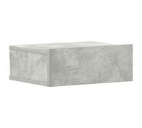 vidaXL Floating Nightstand Concrete Grey Engineered Wood Wall-mounted Table