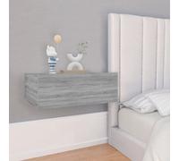 Vidaxl Floating Nightstand Grey Sonoma 40X30X15 Cm Engineered Wood