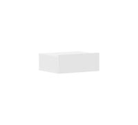 vidaXL Floating Nightstand in White - Space-Saving, Wall-Mounted Design with Solid Tabletop and Integrated Drawer, Made of Durable Engineered Wood