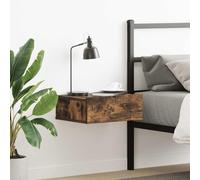 vidaXL Floating Nightstand Smoked Oak 40x30x15 cm Engineered Wood