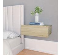 Vidaxl Floating Nightstand Sonoma Oak 40X30X15 Cm Engineered Wood