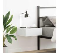 vidaXL Floating Nightstand White 40x30x15cm Engineered Wood