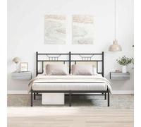 vidaXL Floating Nightstands 2pcs Grey Sonoma 40x30x15cm Engineered Wood, Grey