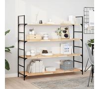 vidaXL Floating Shelf 120x40x2 cm Untreated Solid Wood Acacia