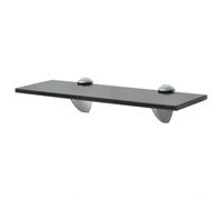 vidaXL Floating Shelf Glass 30x10 cm 8 mm, Black