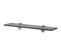 vidaXL Floating Shelf Glass 50x20 cm 8 mm, Black