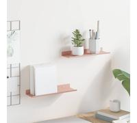 vidaXL Floating Shelf Wall-mounted 2 pcs Pink 30 x 9 x 2.5 cm Steel