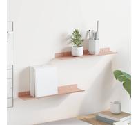 vidaXL Floating Shelf Wall-mounted 2 pcs Pink 40 x 9 x 2.5 cm Steel