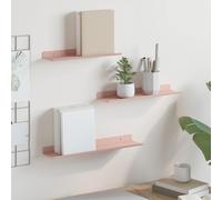 vidaXL Floating Shelf Wall-mounted 3 pcs Pink 40 x 9 x 2.5 cm Steel