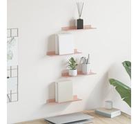 vidaXL Floating Shelf Wall-mounted 4 pcs Pink 30 x 9 x 2.5 cm Steel