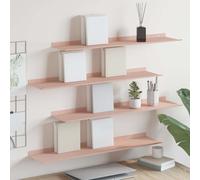 vidaXL Floating Shelf Wall-mounted 4 pcs Pink 80 x 18 x 2.5 cm Steel