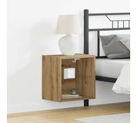 vidaXL Floating Shelf with LED Light 2 pcs Brown 40 x 28.5 x 40 cm