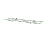 Floating Shelves 2 pcs Glass 100x20 cm 8 mm