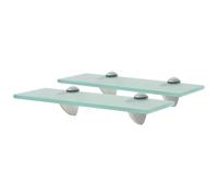 vidaXL Floating Shelves 2 pcs Glass 30x20 cm 8 mm, Clear