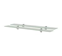 vidaXL Floating Shelves 2 pcs Glass 80x20 cm 8 mm, Clear